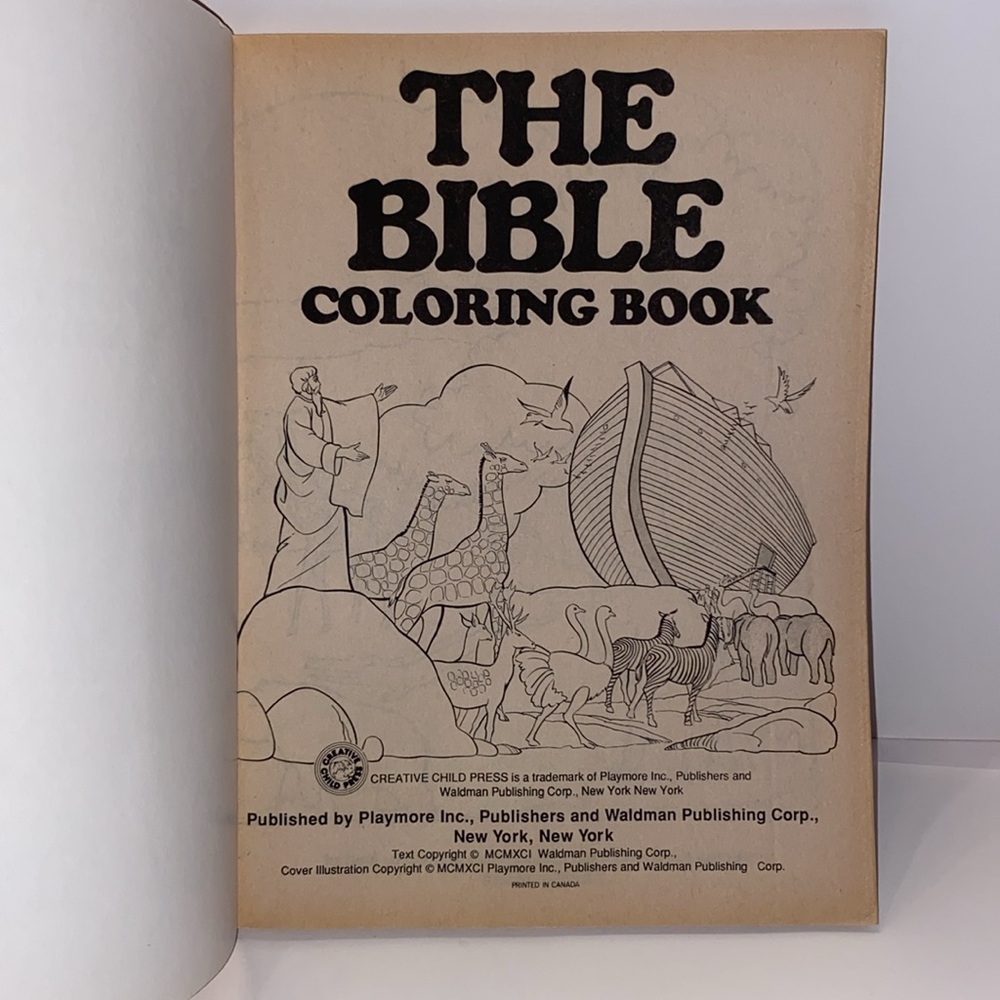 Vintage 1991 The Bible Coloring Book Pictures Old and Testament - - Picture 5 of 15